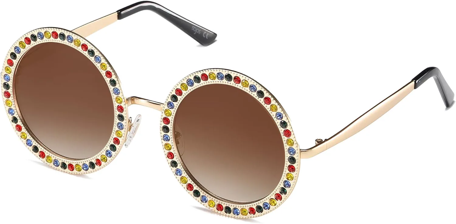 Солнцезащитные очки SOJOS Shining Oversized Round Rhinestone Sunnies Festival Gem Sunnies SJ1095, C05 Gold Frame/Gradient Brown Lens With Colored Diamonds
Солнцезащитные очки SOJOS Shining Oversized Round Rhinestone Sunnies Festival Gem Sunnies SJ1095, C05 Gold Frame/Gradient Brown Lens With Colored Diamonds