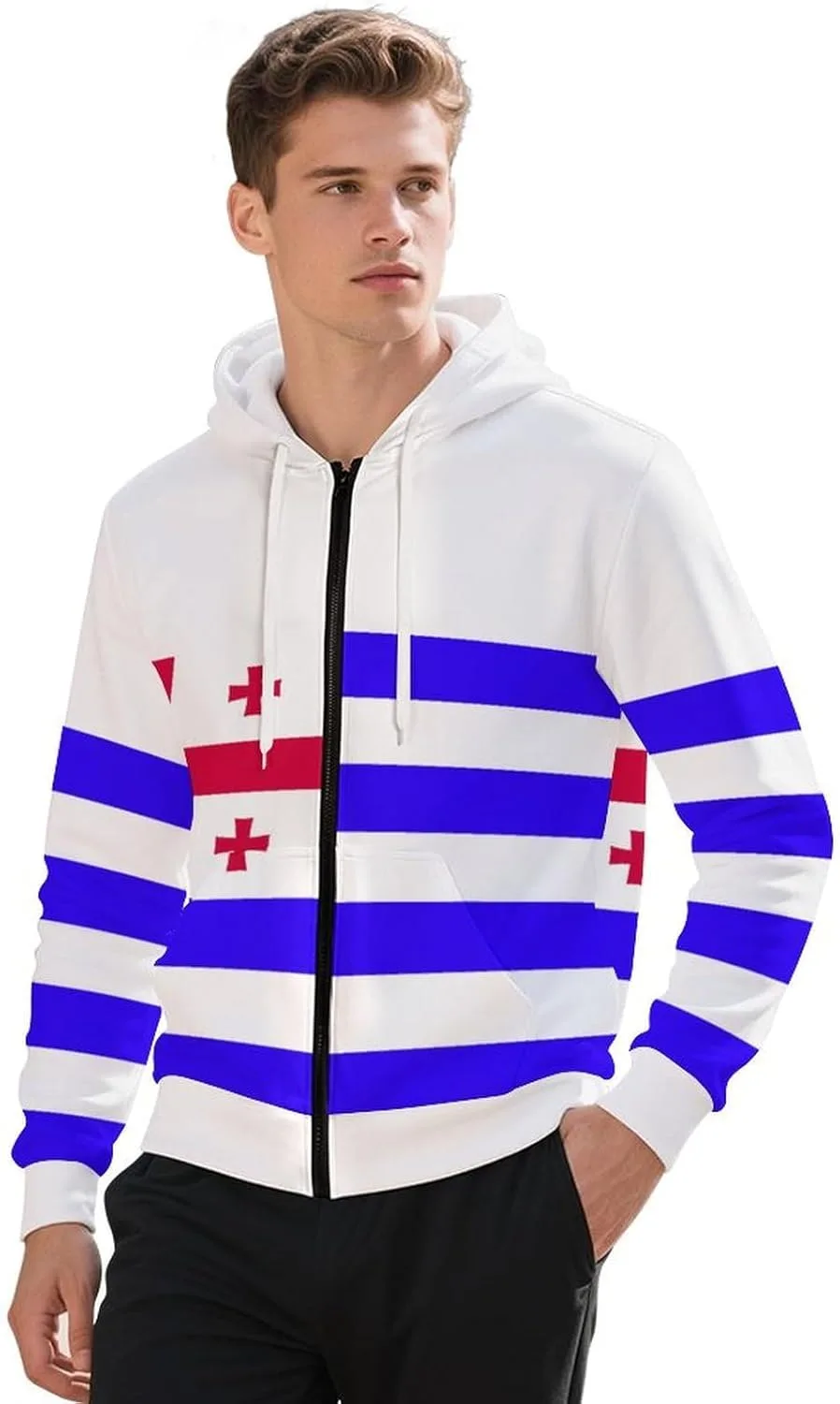 Толстовка с капюшоном Zakqeik Albania Flag, мужская, на молнии
Толстовка с капюшоном Zakqeik Albania Flag, мужская, на молнии