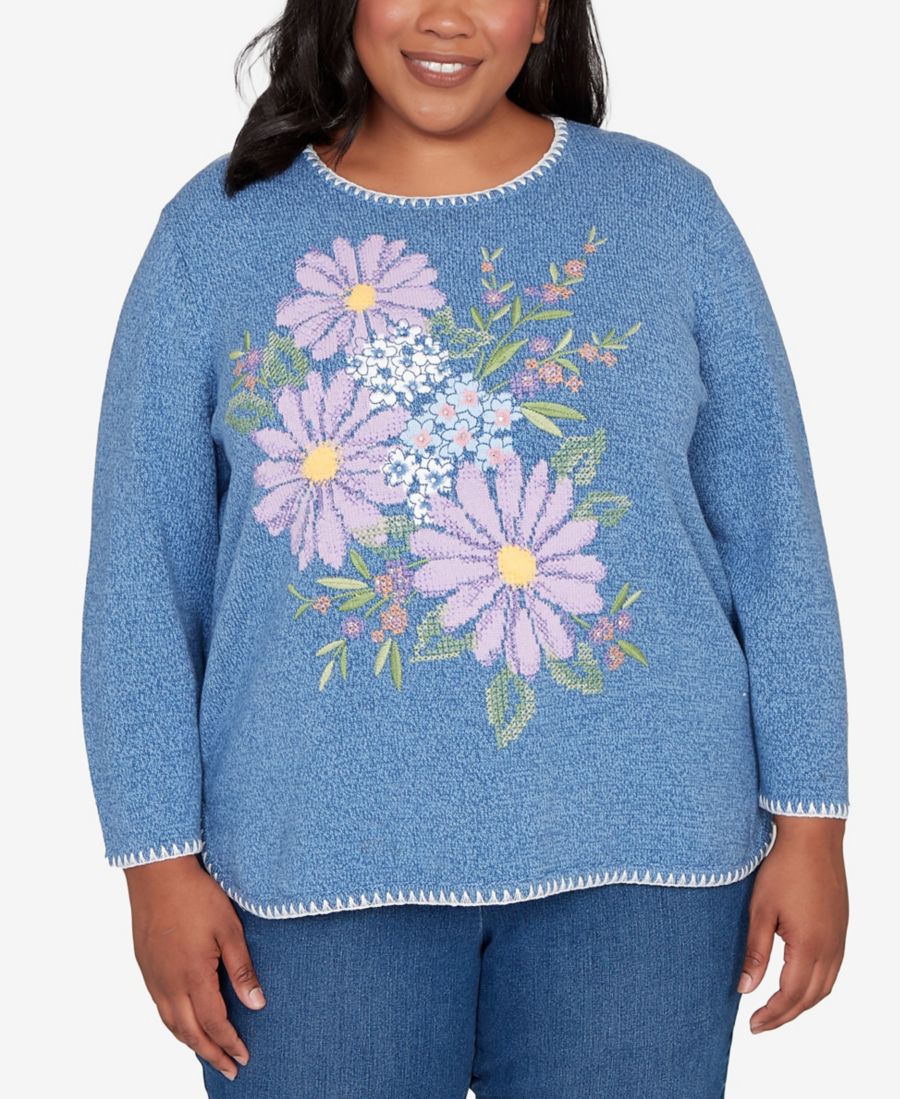 Свитер-пуловер большого размера Hilton Head с вышитым крестиком цветочным узором Alfred Dunner, Blue
Свитер-пуловер большого размера Hilton Head с вышитым крестиком цветочным узором Alfred Dunner, Blue