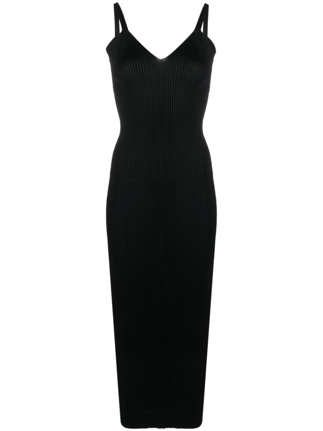 OUR LEGACY платье в рубчик с V-образным вырезом, черный
OUR LEGACY платье в рубчик с V-образным вырезом, черный