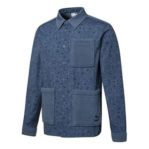 Куртка paisley woven shirt cashew pattern multiple pockets jacket blue Puma, синий 
Куртка paisley woven shirt cashew pattern multiple pockets jacket blue Puma, синий