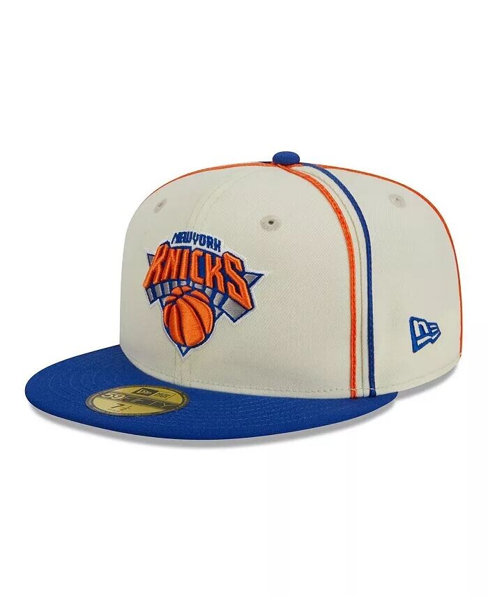 Мужская кремово-синяя бейсболка New York Knicks с двухцветной окантовкой 59FIFTY New Era
Мужская кремово-синяя бейсболка New York Knicks с двухцветной окантовкой 59FIFTY New Era