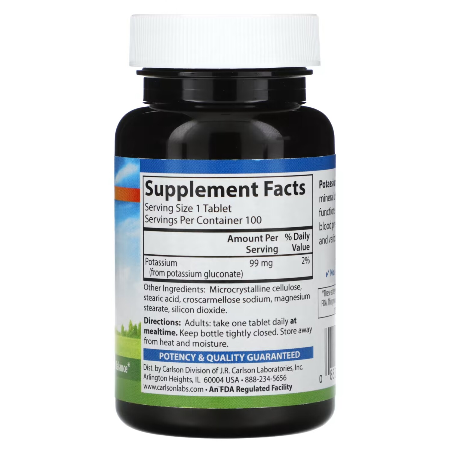 Калий Carlson 99 мг, 100 таблеток
Калий Carlson 99 мг, 100 таблеток