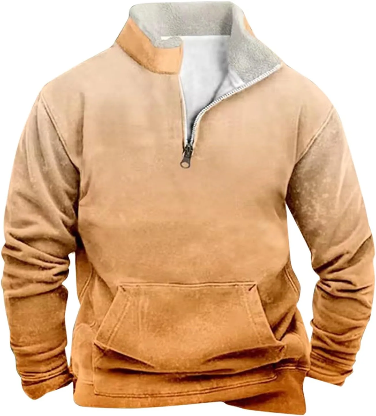 Мужской полу-зип пуловер с длинным рукавом
Мужской полу-зип пуловер с длинным рукавом