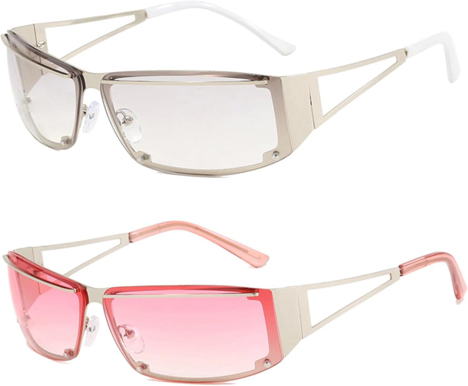 Солнцезащитные очки Willochra Y2k для женщин, модные металлические очки Y2k, стильные солнцезащитные очки 2000-х годов, футуристические аксессуары Y2k, 2pcs-silver&pink
Солнцезащитные очки Willochra Y2k для женщин, модные металлические очки Y2k, стильные солнцезащитные очки 2000-х годов, футуристические аксессуары Y2k, 2pcs-silver&pink