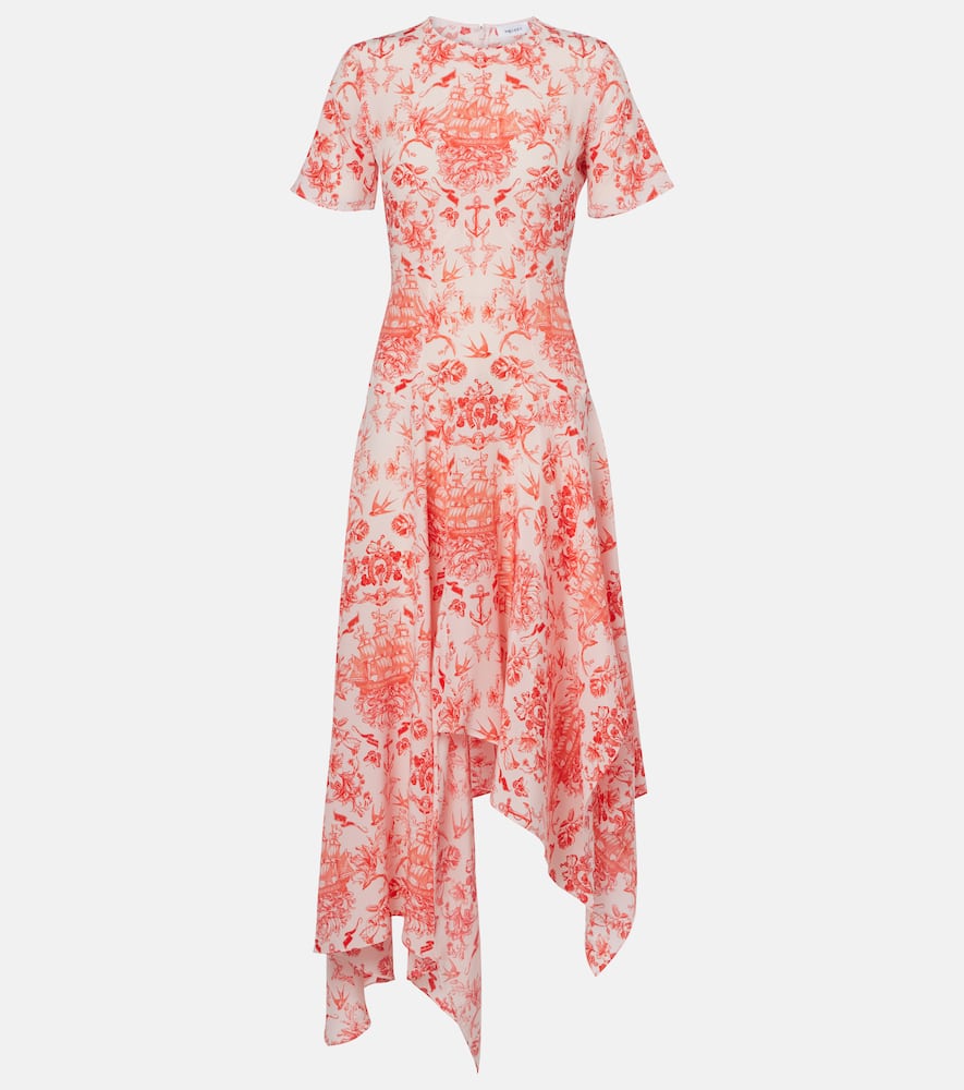 Шелковое креповое платье миди McQueen, Pink - Red
Шелковое креповое платье миди McQueen, Pink - Red