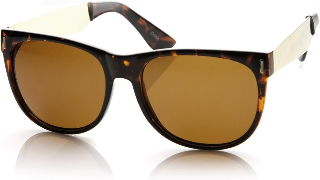 Дизайнерские классические солнцезащитные очки zeroUV в оправе из рогового стекла с металлическими дужками (блестящий черепахово-коричневый цвет с золотистыми дужками), Shiny Tortoise-brown W/ Gold Arms
Дизайнерские классические солнцезащитные очки zeroUV в оправе из рогового стекла с металлическими дужками (блестящий черепахово-коричневый цвет с золотистыми дужками), Shiny Tortoise-brown W/ Gold Arms