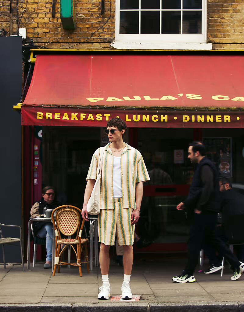 Вязаные крючком шорты Topman co-ord в яркую полоску
Вязаные крючком шорты Topman co-ord в яркую полоску