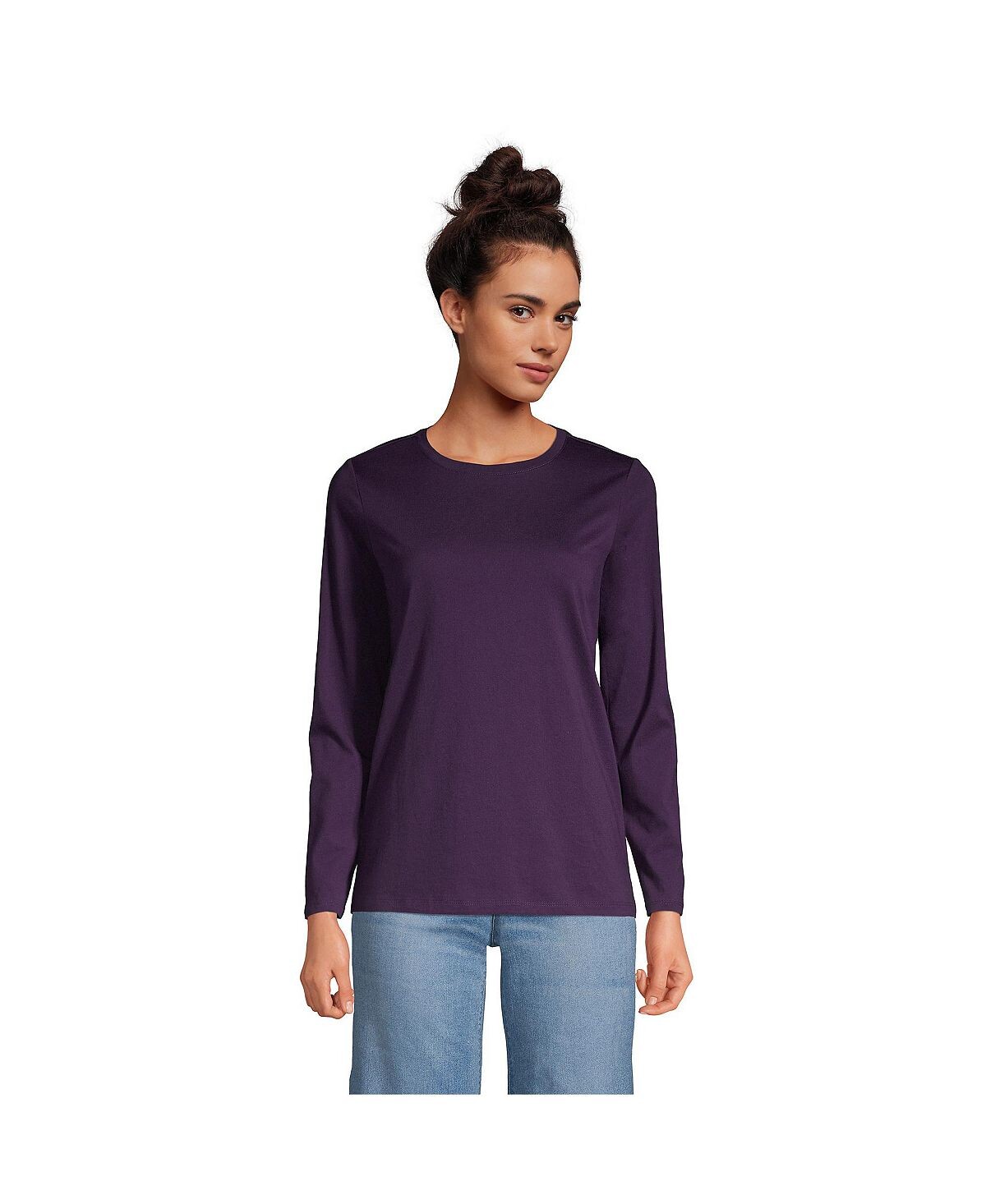 Женская непринужденная хлопковая футболка Supima с круглым вырезом и длинными рукавами Lands' End
Женская непринужденная хлопковая футболка Supima с круглым вырезом и длинными рукавами Lands' End