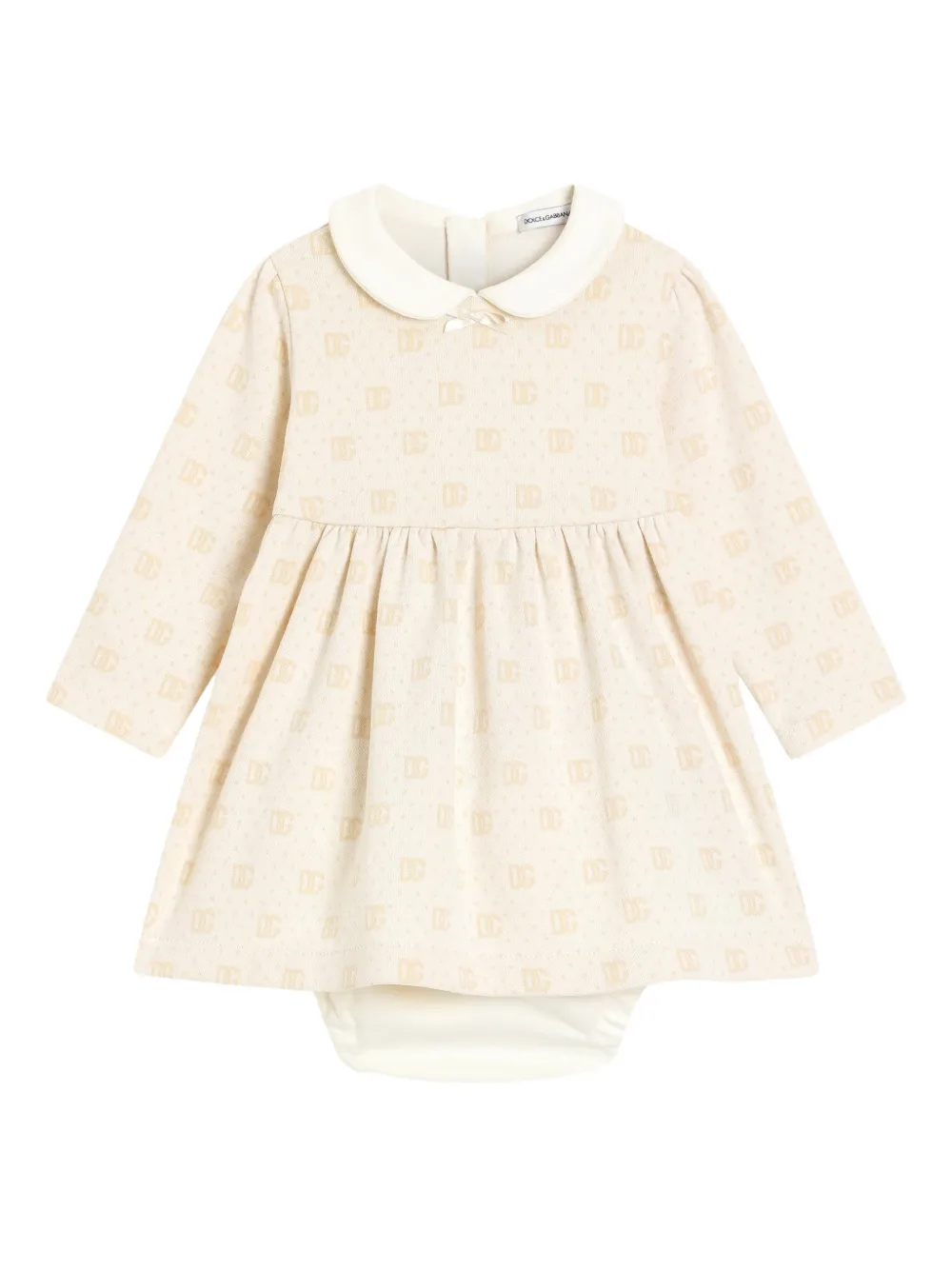 Платье с монограммой Dolce & Gabbana Kids, нейтральный
Платье с монограммой Dolce & Gabbana Kids, нейтральный