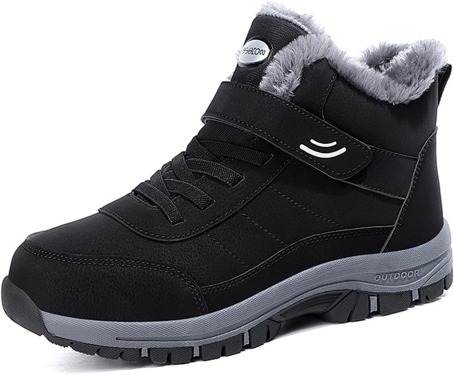 Мужские зимние снегоступы с меховой подкладкой, зимние ботинки до щиколотки на шнуровке с пряжкой, не скользящие, теплые, для пеших прогулок и походов на открытом воздухе Bangteuo, черный
Мужские зимние снегоступы с меховой подкладкой, зимние ботинки до щиколотки на шнуровке с пряжкой, не скользящие, теплые, для пеших прогулок и походов на открытом воздухе Bangteuo, черный