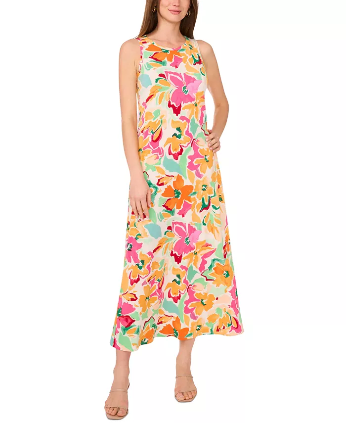 Женское цветочное макси-платье без рукавов с круглым вырезом и разрезом на спине Vince Camuto, мультиколор
Женское цветочное макси-платье без рукавов с круглым вырезом и разрезом на спине Vince Camuto, мультиколор