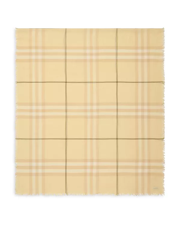 Широкий клетчатый легкий шерстяной шарф Burberry, бежевый
Широкий клетчатый легкий шерстяной шарф Burberry, бежевый