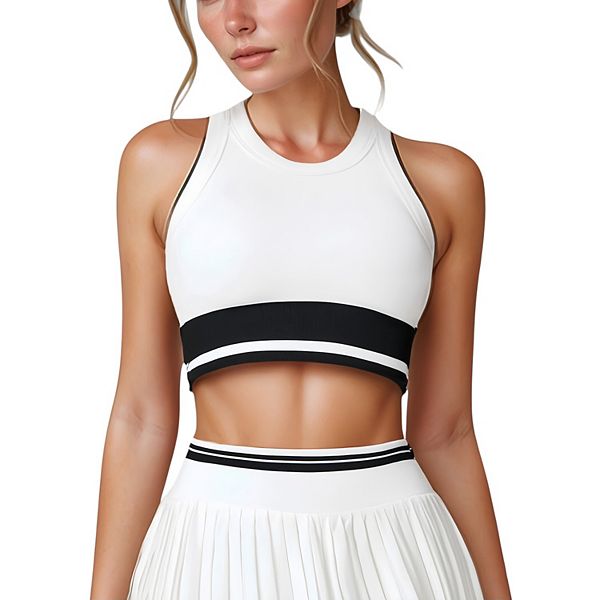 Женский топ с высоким воротом и контрастной полосой по низу Anna-Kaci, White
Женский топ с высоким воротом и контрастной полосой по низу Anna-Kaci, White