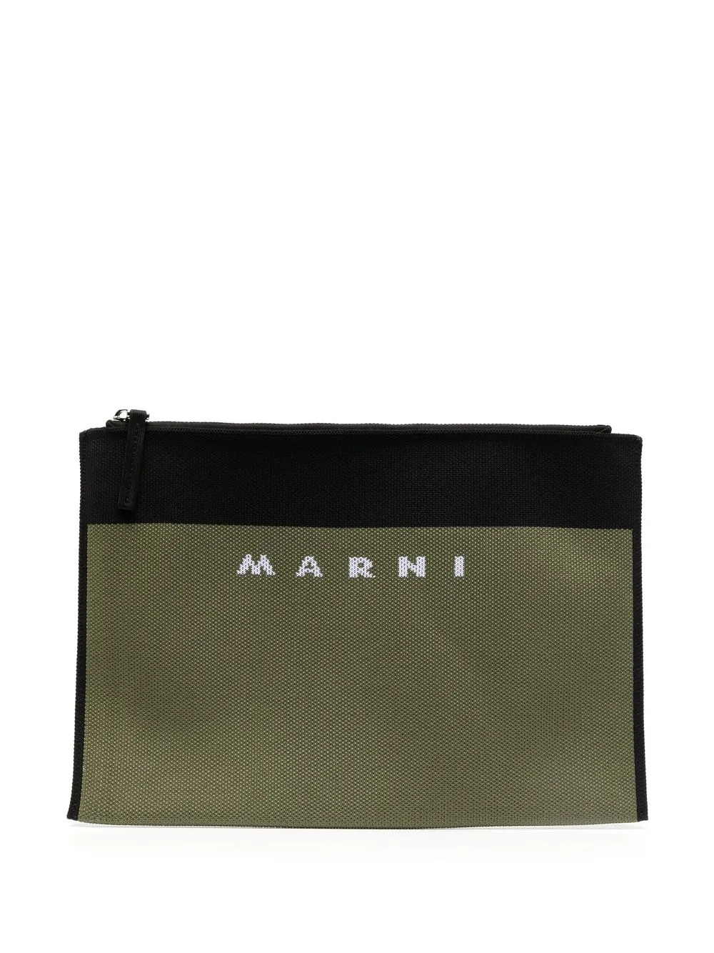 Клатч с жаккардовым логотипом Marni, зеленый
Клатч с жаккардовым логотипом Marni, зеленый
