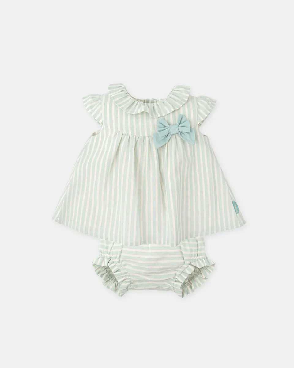 Платье для девочки с полосатыми трусиками зеленого морского цвета Tutto Piccolo, бирюзовый
Платье для девочки с полосатыми трусиками зеленого морского цвета Tutto Piccolo, бирюзовый