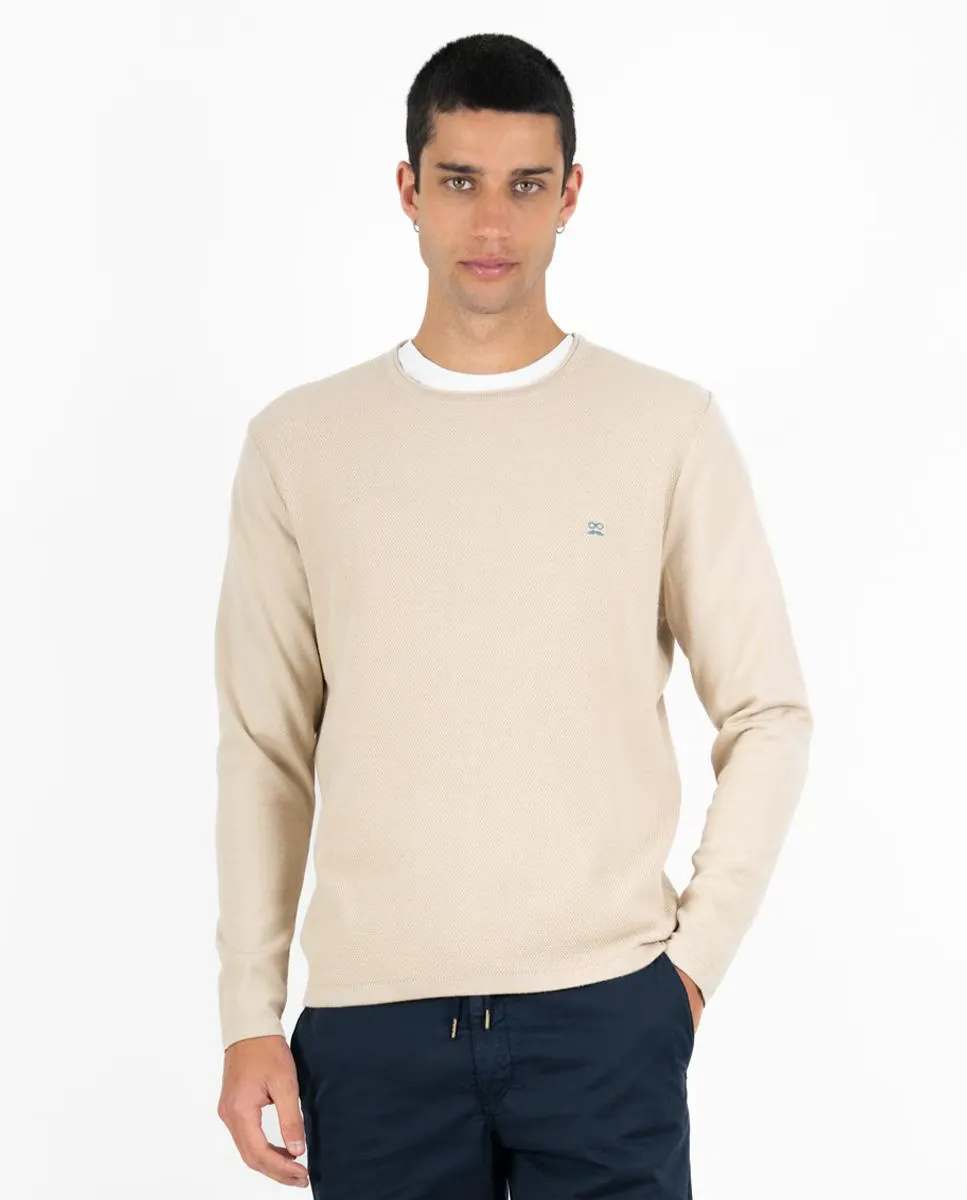 Мужской хлопковый свитер с круглым вырезом Makarthy, бежевый
Мужской хлопковый свитер с круглым вырезом Makarthy, бежевый