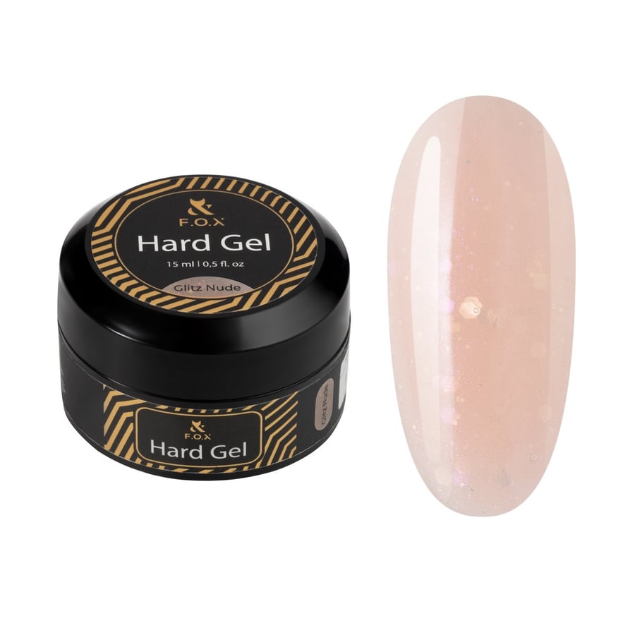 FOX Hard gel Glitz Nude, 15 мл 
FOX Hard gel Glitz Nude, 15 мл