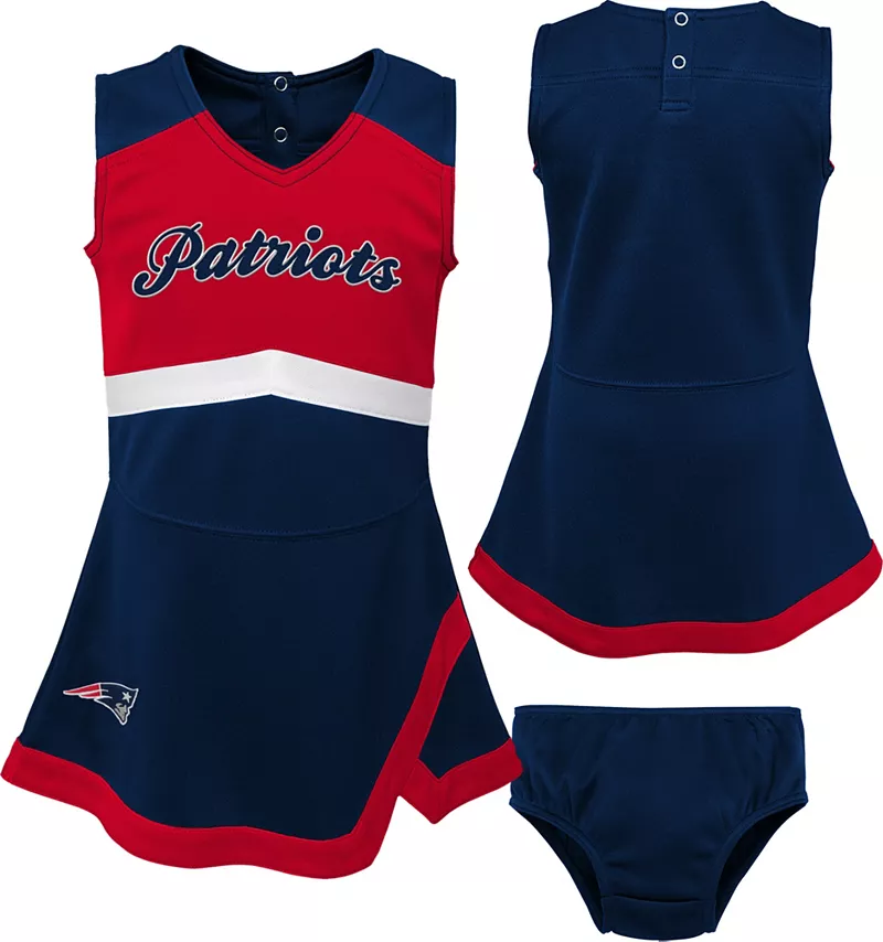 Одежда команды НФЛ для малышей, платье New England Patriots с надписью Cheer NFL Team Apparel
Одежда команды НФЛ для малышей, платье New England Patriots с надписью Cheer NFL Team Apparel