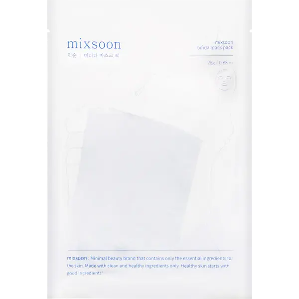 Маска для лица с бифидобактериями, 5 шт./1 уп. Mixsoon Bifida mask 
Маска для лица с бифидобактериями, 5 шт./1 уп. Mixsoon Bifida mask