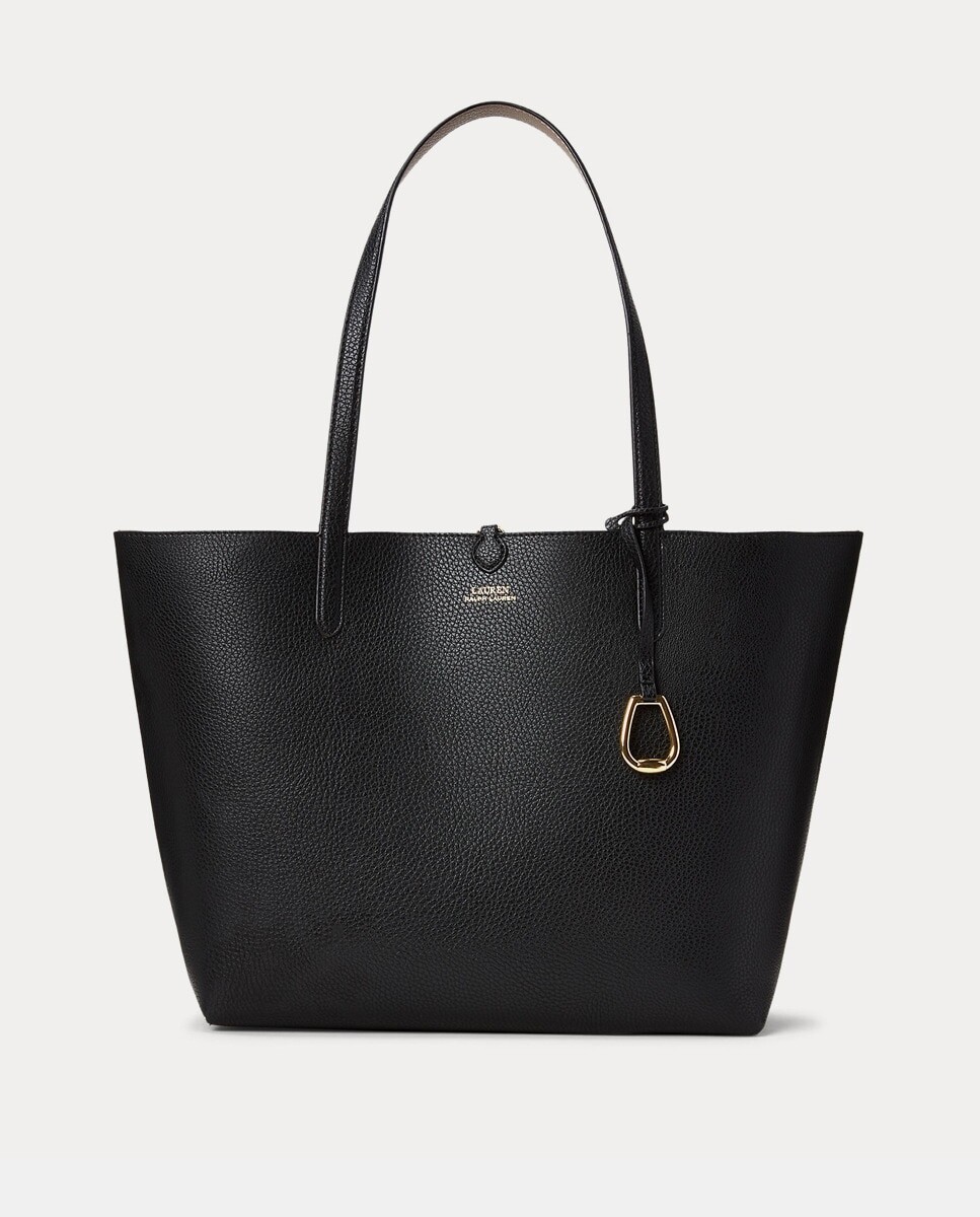 Двусторонняя черно-серая сумка-тоут Lauren Ralph Lauren, черный
Двусторонняя черно-серая сумка-тоут Lauren Ralph Lauren, черный