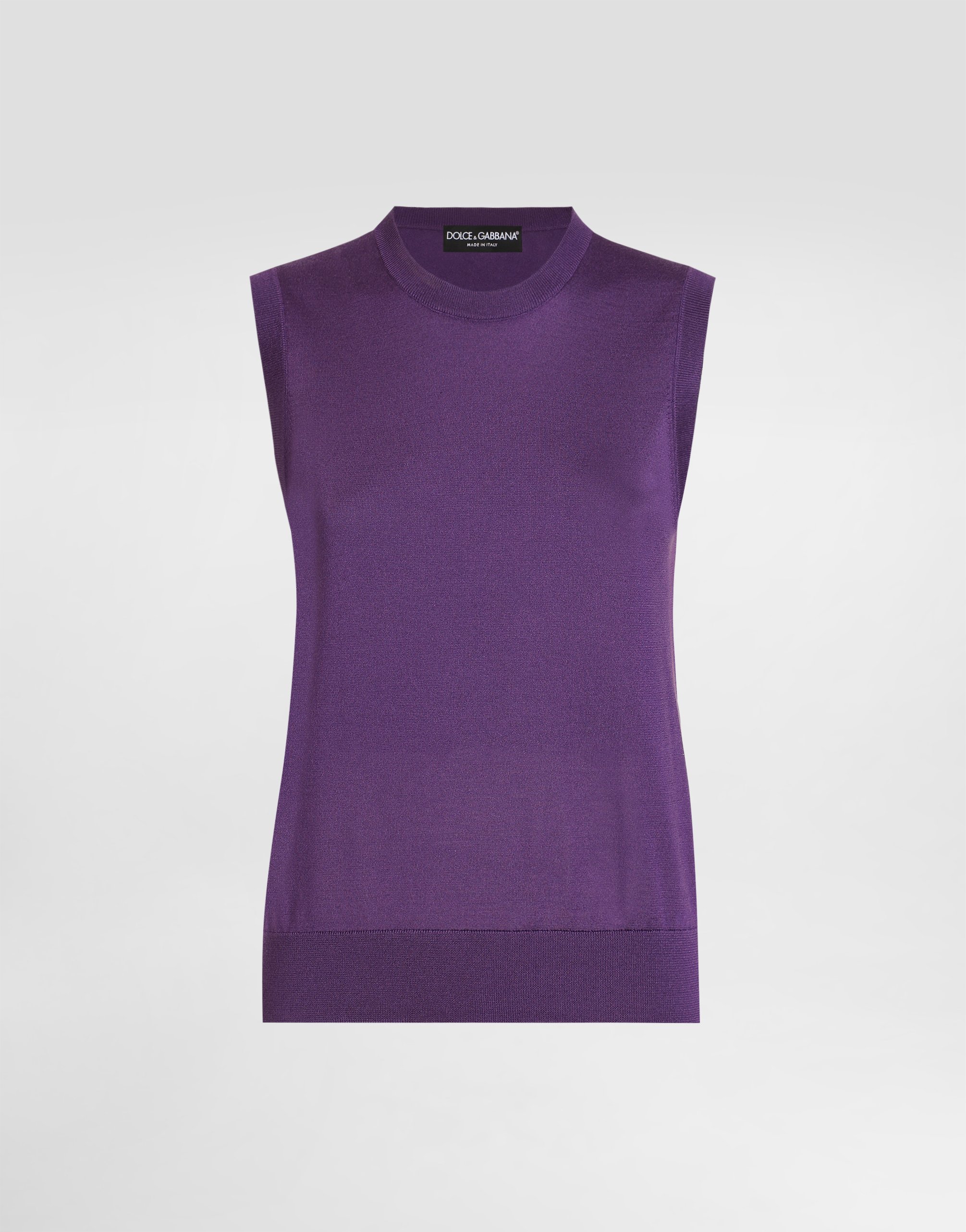 Шелковая майка с брошью-цветком Dolce & Gabbana, фиолетовый
Шелковая майка с брошью-цветком Dolce & Gabbana, фиолетовый