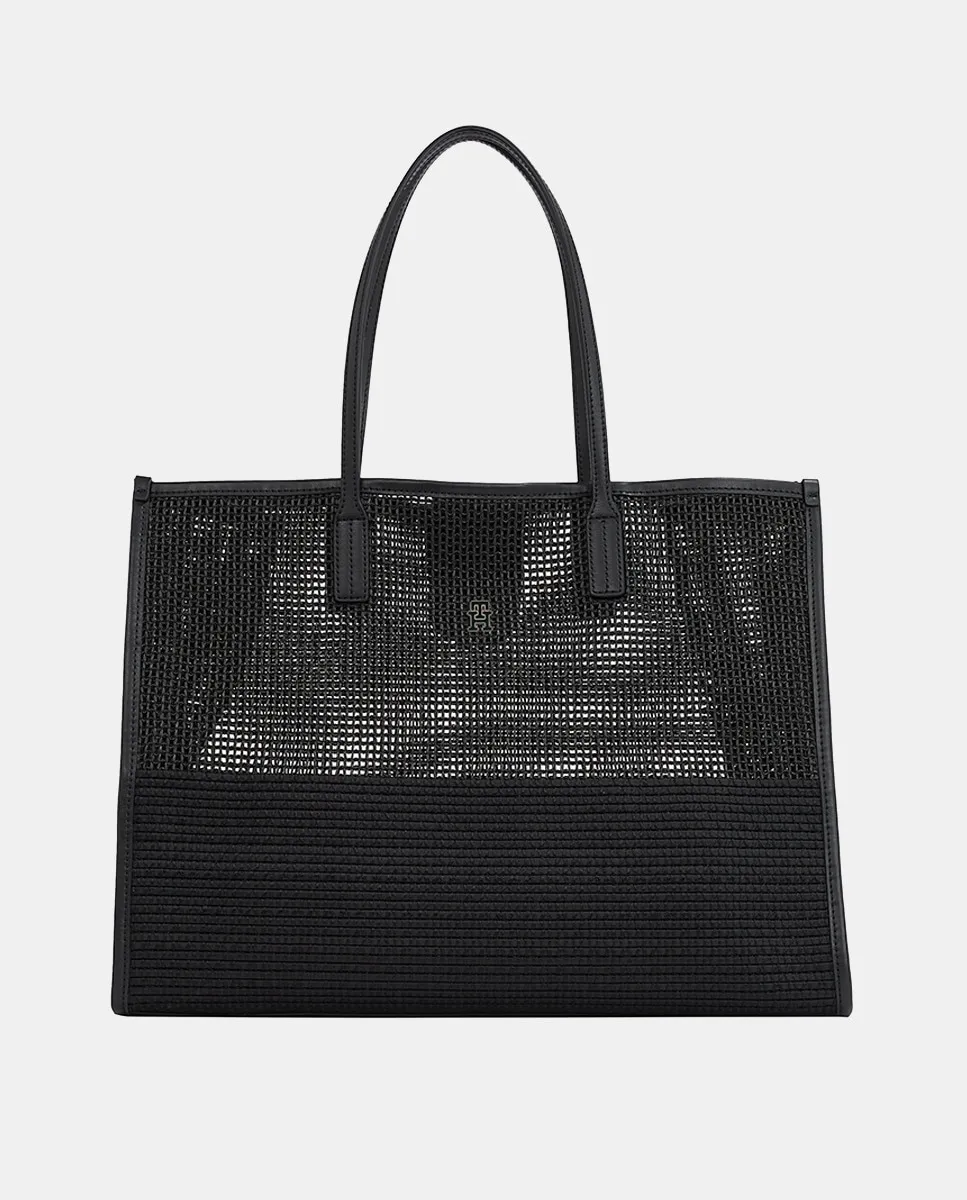 Сумка-тоут из черной рафии Tommy Hilfiger, черный
Сумка-тоут из черной рафии Tommy Hilfiger, черный