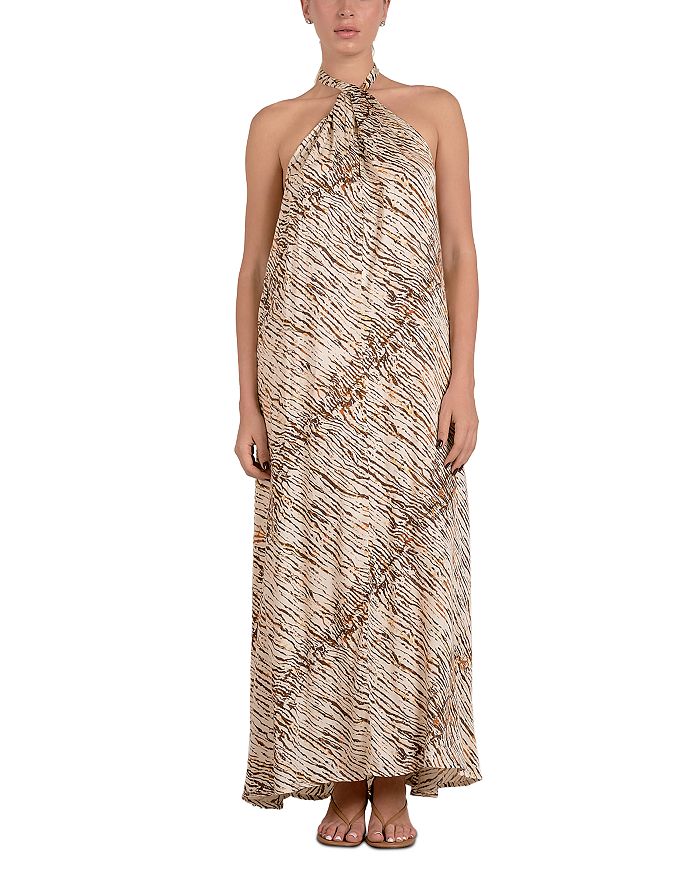 Макси-платье на бретелях Elan, коричневый/бежевый 
Макси-платье на бретелях Elan, коричневый/бежевый