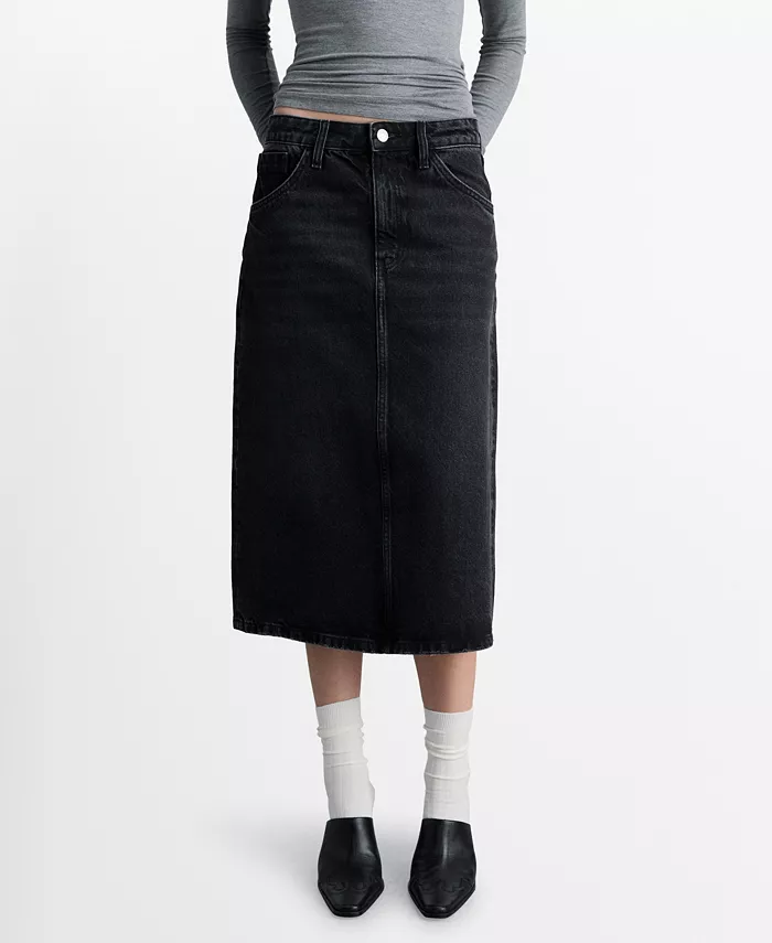 Женская джинсовая миди-юбка MANGO, черный
Женская джинсовая миди-юбка MANGO, черный