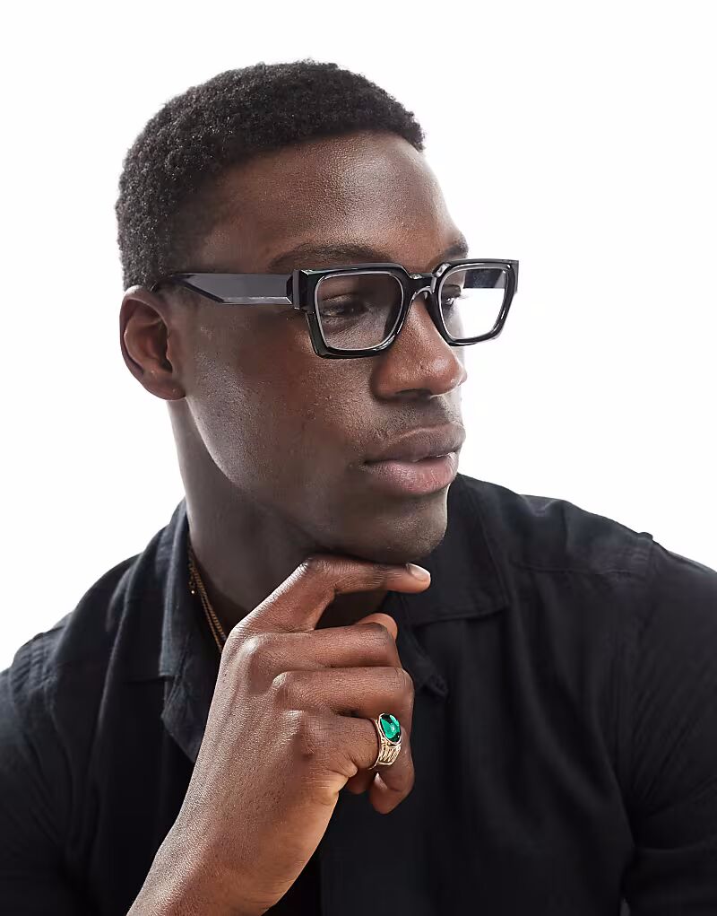 Квадратные очки ASOS DESIGN с прозрачными линзами и черной оправой
Квадратные очки ASOS DESIGN с прозрачными линзами и черной оправой