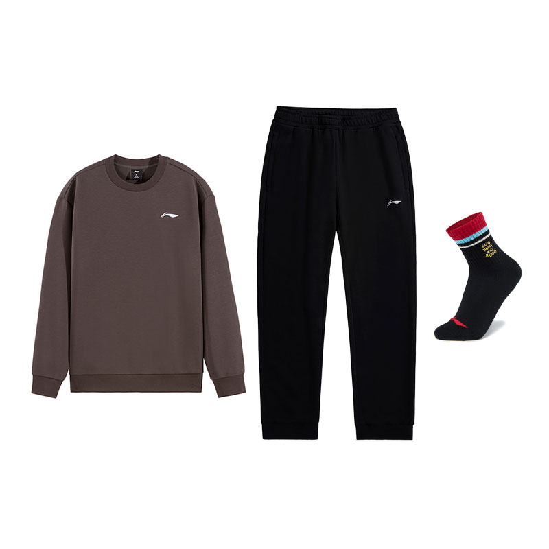 Li Ning Casual Sportswear Men's Li-Ning, obsidian серый top+черный pants (includes socks)
Li Ning Casual Sportswear Men's Li-Ning, obsidian серый top+черный pants (includes socks)