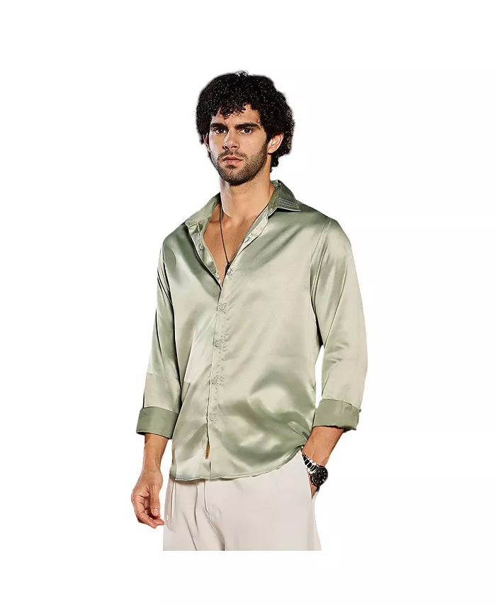 Мужская рубашка из сатина сплошного цвета шалфейно-зеленого оттенка Campus Sutra, зеленый
Мужская рубашка из сатина сплошного цвета шалфейно-зеленого оттенка Campus Sutra, зеленый