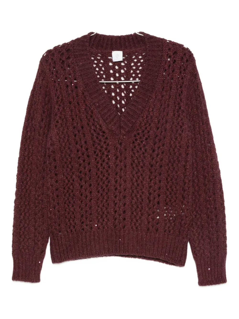 Свитер с V-образным вырезом и ажурной вязкой Eleventy, красный
Свитер с V-образным вырезом и ажурной вязкой Eleventy, красный