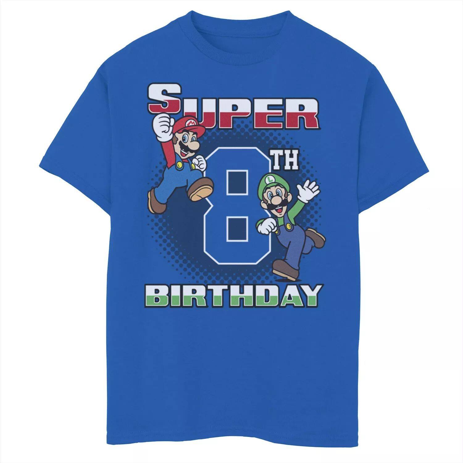Футболка с рисунком Nintendo Super Bros на 8-й день рождения для мальчиков 8–20 лет Licensed Character 
Футболка с рисунком Nintendo Super Bros на 8-й день рождения для мальчиков 8–20 лет Licensed Character