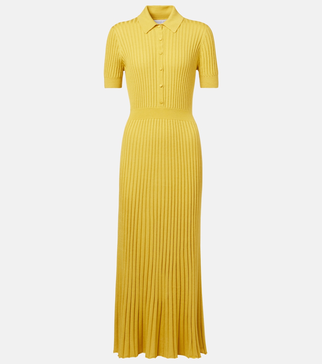 Платье-поло из плиссированного кашемира и шелка Gabriela Hearst, Goldenrod
Платье-поло из плиссированного кашемира и шелка Gabriela Hearst, Goldenrod