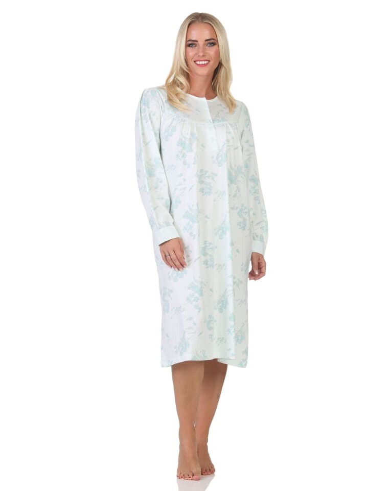 Ночная рубашка NORMANN Langarm klassische Design Knopfleiste am Hals, голубой
Ночная рубашка NORMANN Langarm klassische Design Knopfleiste am Hals, голубой