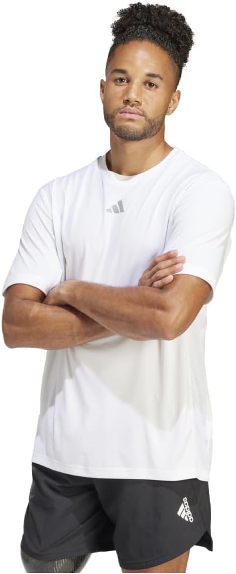 Мужская футболка с коротким рукавом и тремя полосками для высокоинтенсивных интервальных тренировок (HIIT) IHP71 Adidas, белый
Мужская футболка с коротким рукавом и тремя полосками для высокоинтенсивных интервальных тренировок (HIIT) IHP71 Adidas, белый