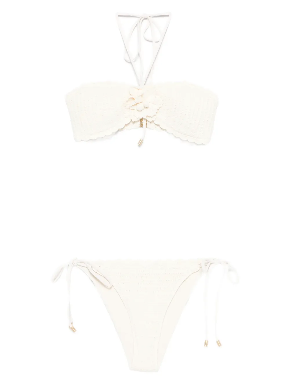 Вязаное крючком бикини с цветочным узором Zimmermann, кремовый
Вязаное крючком бикини с цветочным узором Zimmermann, кремовый