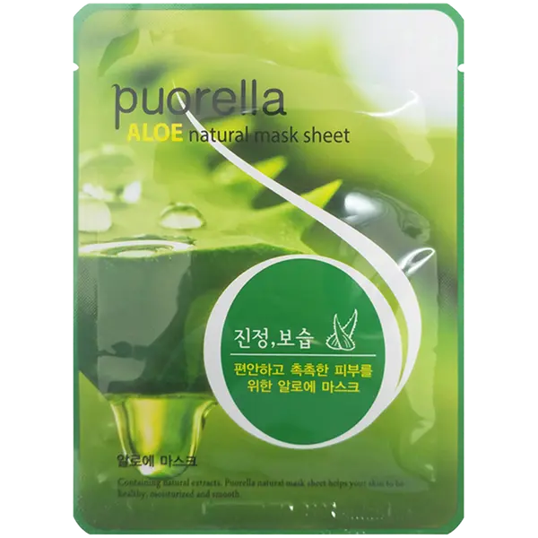 Увлажняющая и успокаивающая тканевая маска с экстрактом алоэ вера для лица, 21 г Puorella Aloe
Увлажняющая и успокаивающая тканевая маска с экстрактом алоэ вера для лица, 21 г Puorella Aloe