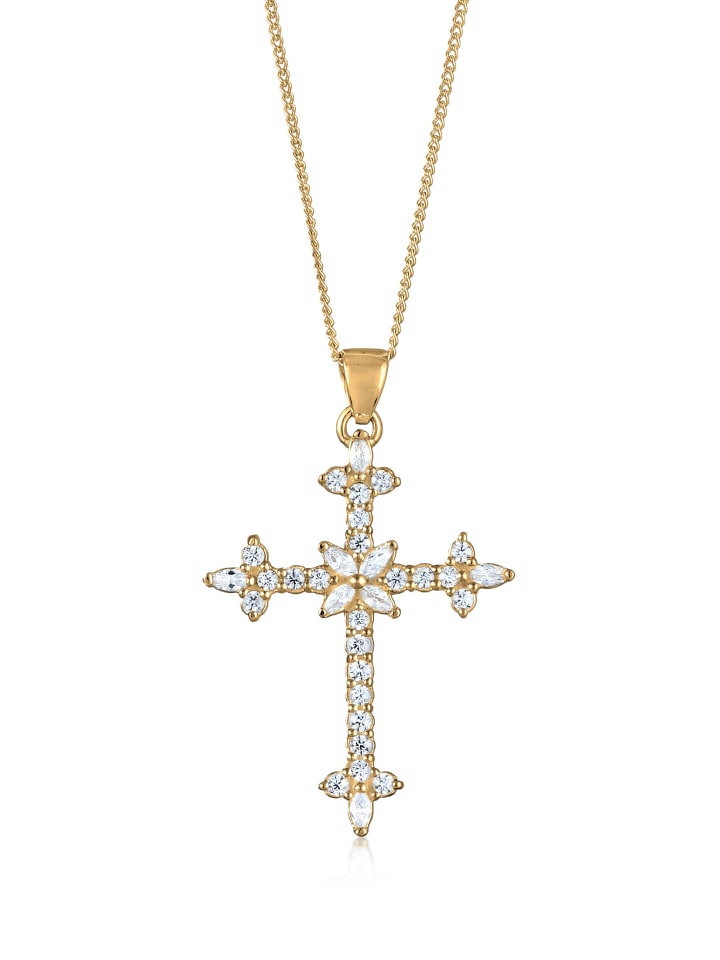 Elli Колье с крестом из серебра 925 пробы в золотой оправе
Elli Колье с крестом из серебра 925 пробы в золотой оправе
