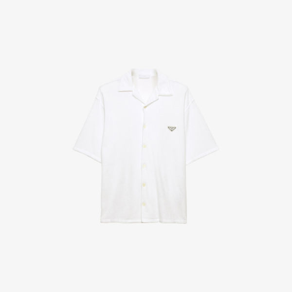 Рубашка Prada с треугольной табличкой, белый
Рубашка Prada с треугольной табличкой, белый