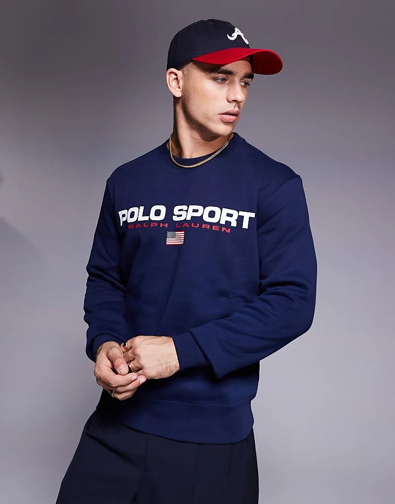 Толстовка с круглым вырезом и логотипом Sports Capsule темно-синего цвета Polo Ralph Lauren
Толстовка с круглым вырезом и логотипом Sports Capsule темно-синего цвета Polo Ralph Lauren