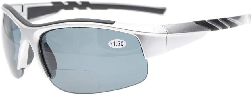 Спортивные бифокальные солнцезащитные очки Eyekepper TR90 без оправы, небьющиеся, для бейсбола, бега, рыбалки, вождения, гольфа, софтбола, пешего туризма, серебристая оправа, серые линзы, Silver/Grey Lens
Спортивные бифокальные солнцезащитные очки Eyekepper TR90 без оправы, небьющиеся, для бейсбола, бега, рыбалки, вождения, гольфа, софтбола, пешего туризма, серебристая оправа, серые линзы, Silver/Grey Lens