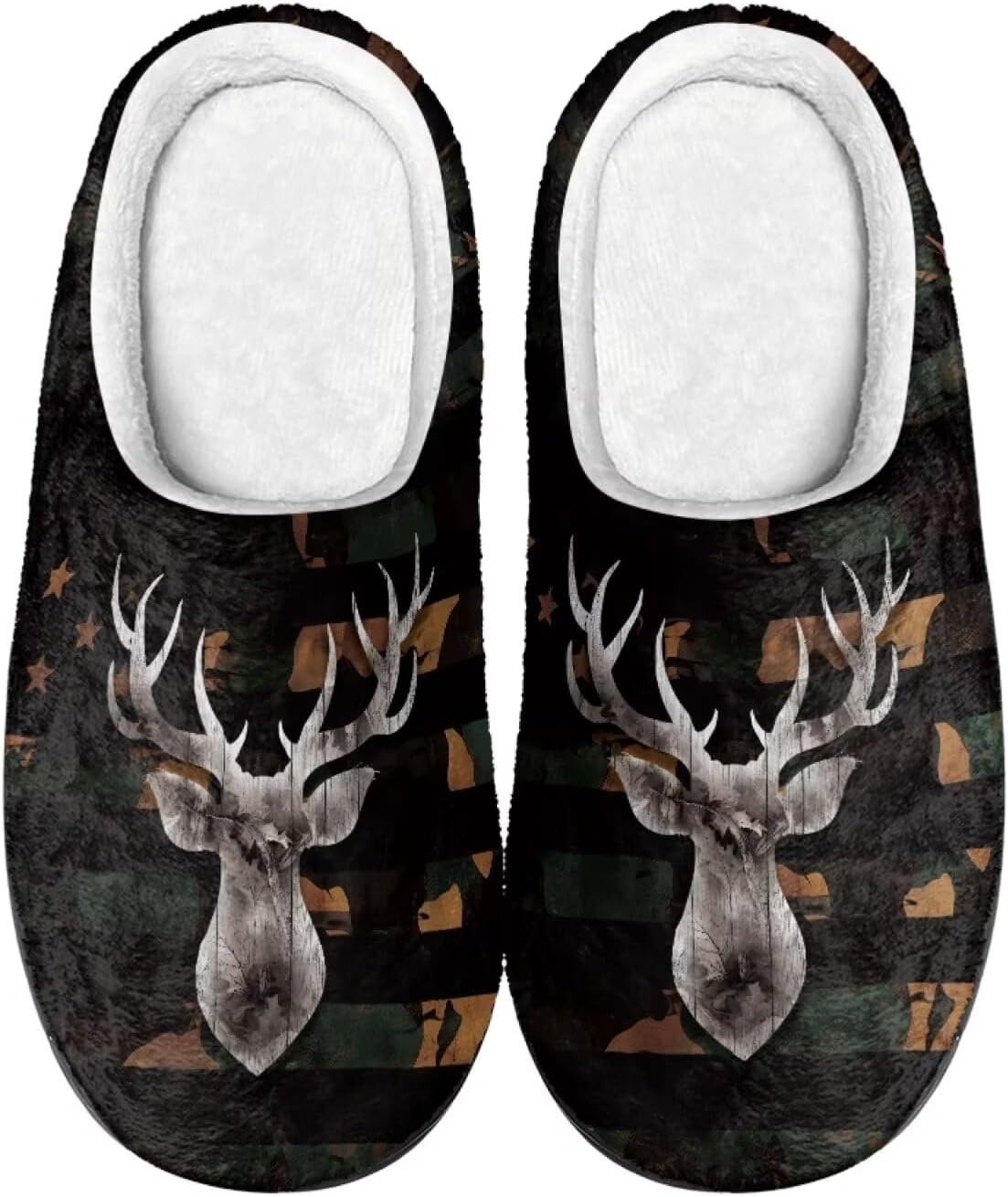 Домашние тапочки для женщин и мужчин, тапочки для дома с легким надеванием, антискользящие, пушистые тапочки для дома и офиса Baxinh, Black-american Flag Deer
Домашние тапочки для женщин и мужчин, тапочки для дома с легким надеванием, антискользящие, пушистые тапочки для дома и офиса Baxinh, Black-american Flag Deer