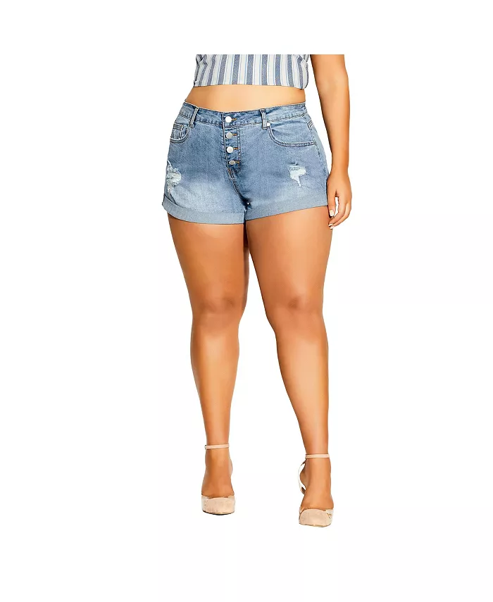 Джинсовые шорты больших размеров с манжетами CITY CHIC, синий
Джинсовые шорты больших размеров с манжетами CITY CHIC, синий