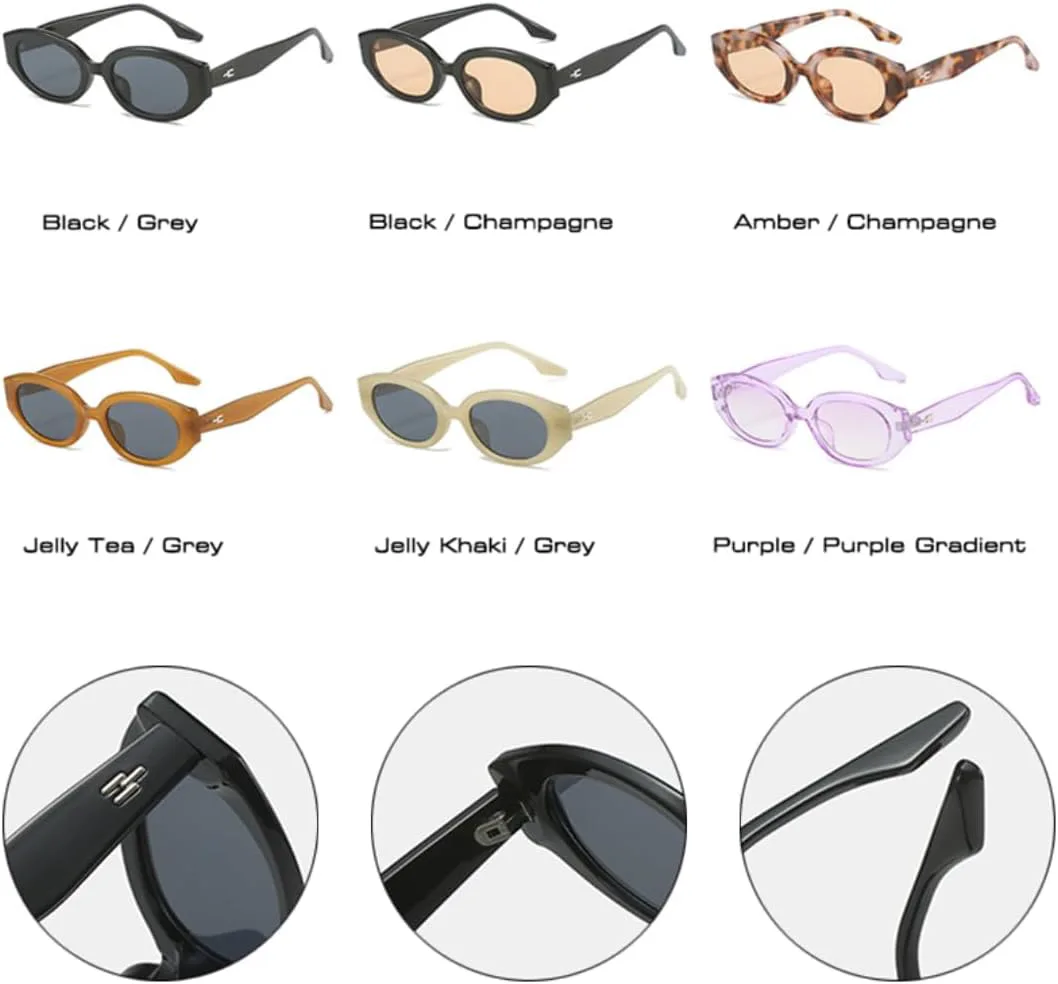 Солнцезащитные очки для мужчин и женщин - защита UV400 - овальные линзы с цветными заклепками для занятий спортом на открытом воздухе и вождения DSVIGF, Black Grey
Солнцезащитные очки для мужчин и женщин - защита UV400 - овальные линзы с цветными заклепками для занятий спортом на открытом воздухе и вождения DSVIGF, Black Grey