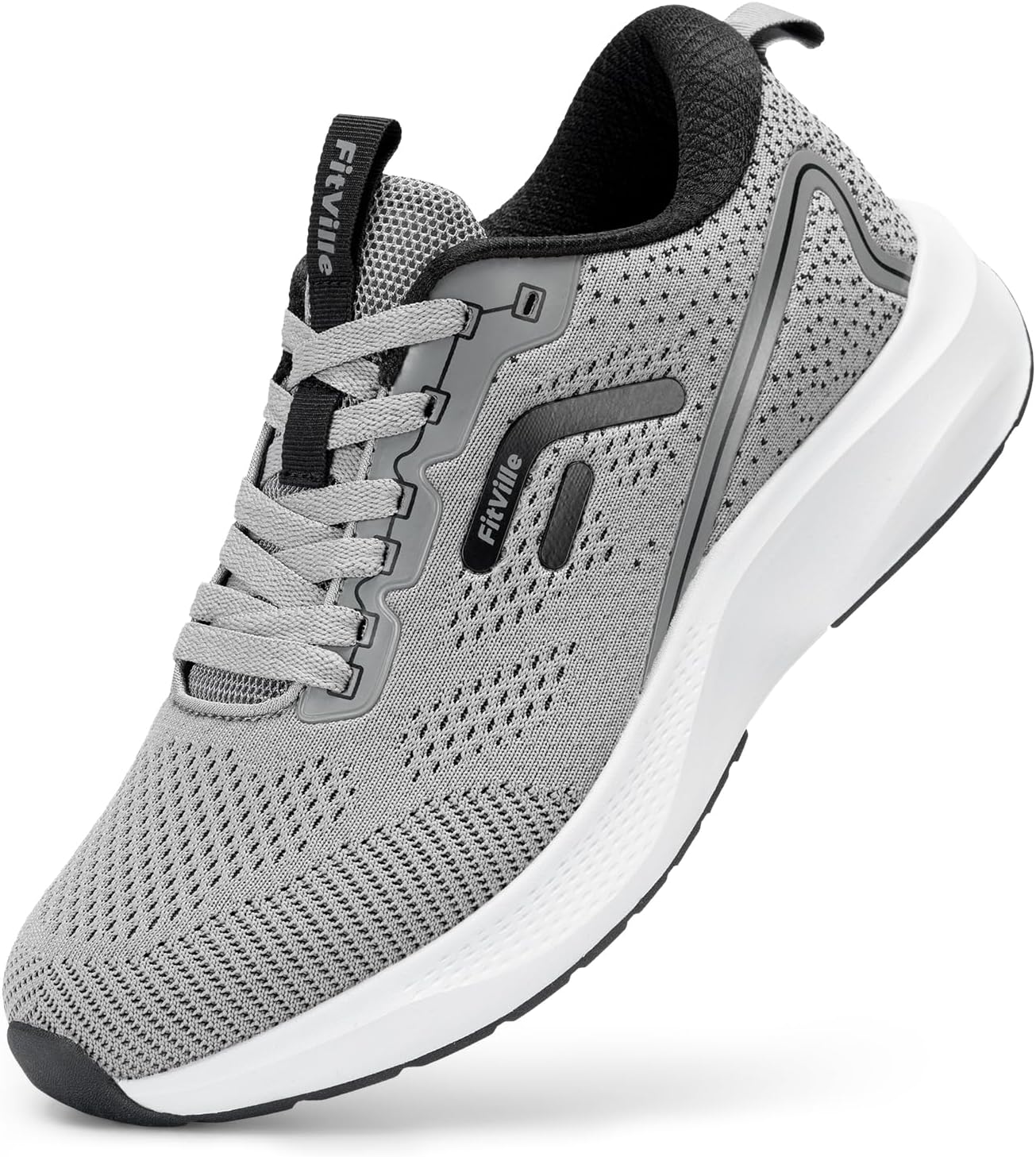 Мужские кроссовки FitVille широкого типа для ходьбы с амортизацией, беговые кроссовки, теннисные кроссовки широкой полноты с поддержкой свода стопы для облегчения болей при плантарном фасциите, серый
Мужские кроссовки FitVille широкого типа для ходьбы с амортизацией, беговые кроссовки, теннисные кроссовки широкой полноты с поддержкой свода стопы для облегчения болей при плантарном фасциите, серый