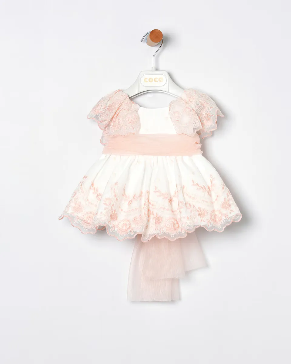 Платье для девочки из вышитого тюля с соответствующими трусиками Coco Acqua, цвет Salmón
Платье для девочки из вышитого тюля с соответствующими трусиками Coco Acqua, цвет Salmón