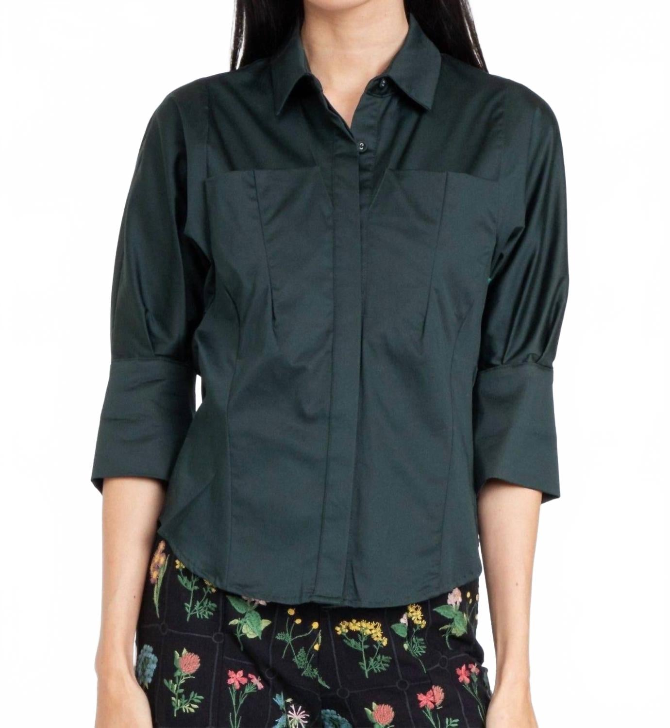 Сорочка Sibella в темно-зеленом EVA FRANCO
Сорочка Sibella в темно-зеленом EVA FRANCO