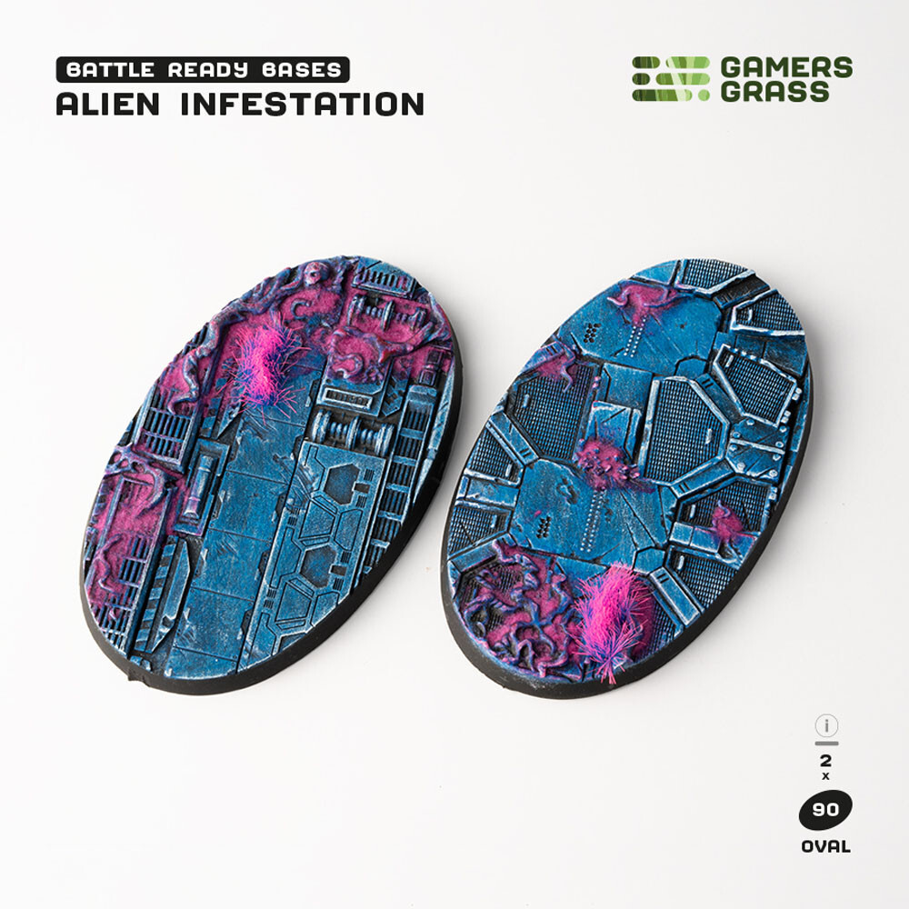 Аксессуары Gamers Grass Battle Ready Bases: Alien Infestation - Oval 90mm (2)
Аксессуары Gamers Grass Battle Ready Bases: Alien Infestation - Oval 90mm (2)